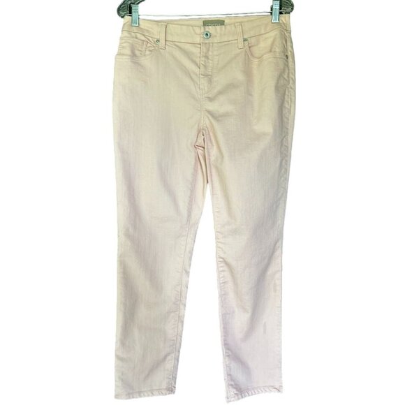 Chico's Womens‎ Ankle Jeans Size 6 Light Pink Mid-Rise Stretch Denim - Picture 4 of 7